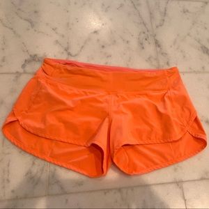 Lululemon Speed Up Shorts Bright Orange Size 6